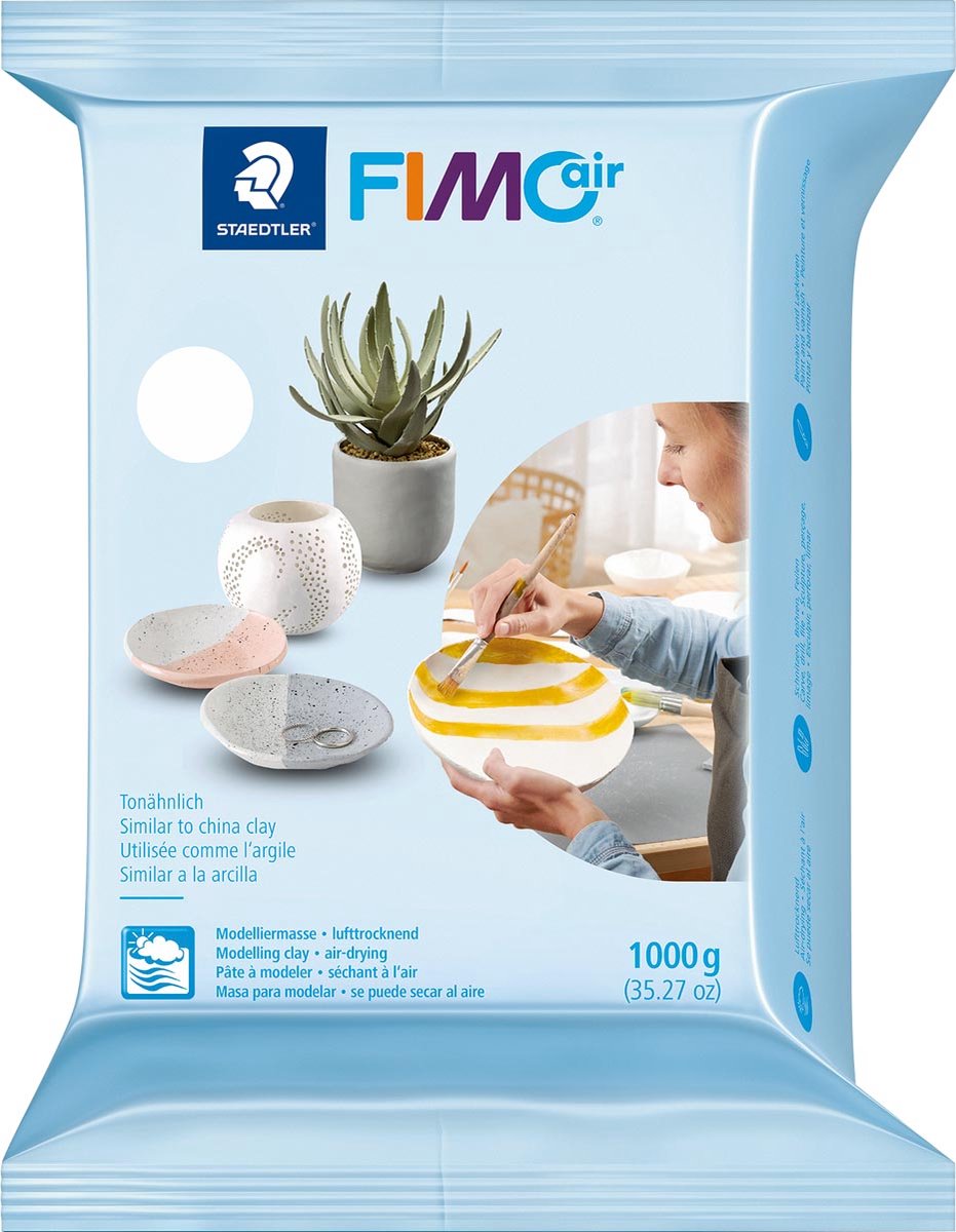 Boetseerklei Fimo Air 1000gram wit | 6 stuks